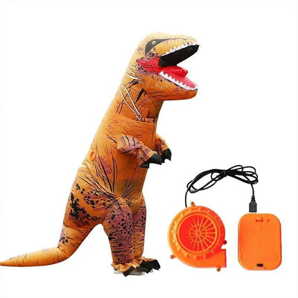 Adult Kids Family T - Rex Inflatable Costume Set - Costume Set - Two Color Zebra - Mad Fly Essentials