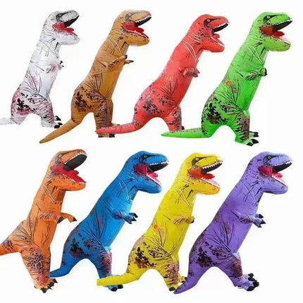Adult Kids Family T - Rex Inflatable Costume Set - Costume Set - Two Color Zebra - Mad Fly Essentials