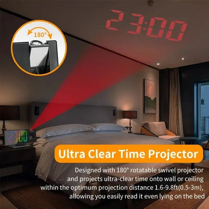 Alarm Clock Auto-Dimming RGB Projector Clock - Alarm Clock - Everso - Mad Fly Essentials