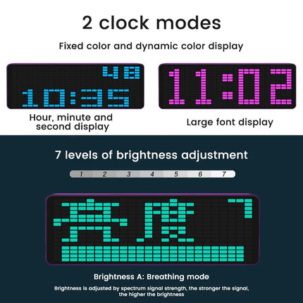 Alarm Clock Digital RGB Music LED Voice Electronic Clock - Alarm Clock - Alien - Mad Fly Essentials