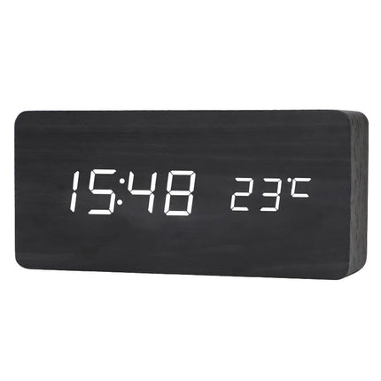 Alarm Clock Wireless Wooden Digital LED Clock - Alarm Clock - Niditon - Mad Fly Essentials