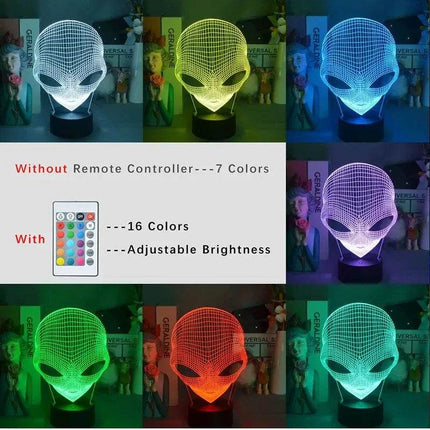 Alien Illusion Lamp 3D LED Night Light - LED Night Light - Sololandor - Mad Fly Essentials