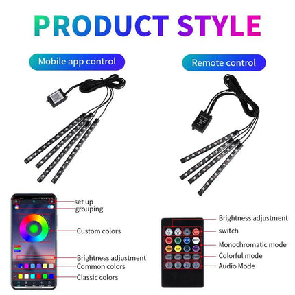 Ambient USB Neon Mood RGB Auto LED Lighting - Auto LED Light - Fccemc - Mad Fly Essentials