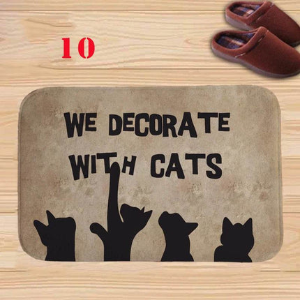 Animal Cat Water Absorb Bathroom Entrance Doormat - Doormat - RIANCY - Mad Fly Essentials