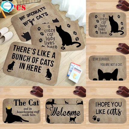Animal Cat Water Absorb Bathroom Entrance Doormat - Doormat - RIANCY - Mad Fly Essentials