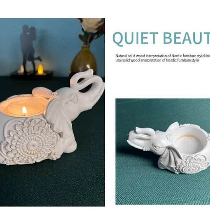 Animal Elephant Tealight Candle Holder Figurine - Figurine - Warm like home - Mad Fly Essentials