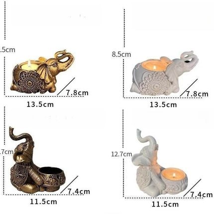 Animal Elephant Tealight Candle Holder Figurine - Figurine - Warm like home - Mad Fly Essentials
