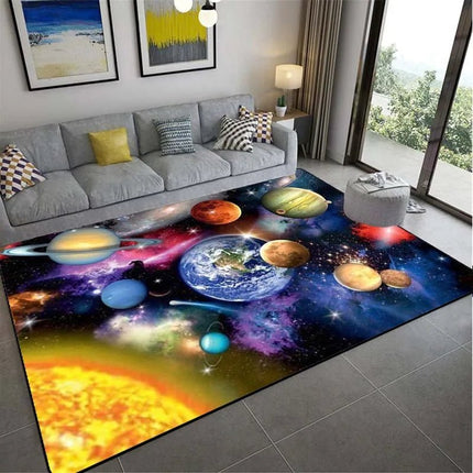 Area Rug Home 3D Planet Galaxy Living Room Rug - Area Rug - WESSD - Mad Fly Essentials
