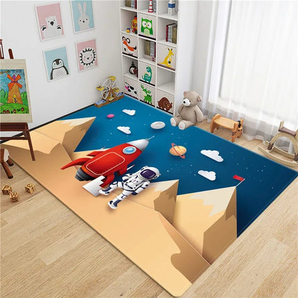 Area Rug Kids Room 3D Astronaut Round Rug - Area Rug - Miracle Sweet - Mad Fly Essentials
