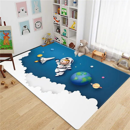 Area Rug Kids Room 3D Astronaut Round Rug - Area Rug - Miracle Sweet - Mad Fly Essentials