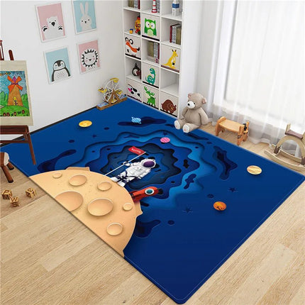 Area Rug Kids Room 3D Astronaut Round Rug - Area Rug - Miracle Sweet - Mad Fly Essentials