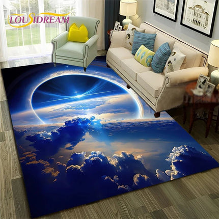 Area Rug Kids Room 3D Universe Galaxy Living Rug - Area Rug - LOUSIDREAM - Mad Fly Essentials