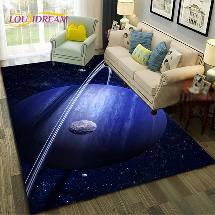 Area Rug Kids Room 3D Universe Galaxy Living Rug - Area Rug - LOUSIDREAM - Mad Fly Essentials