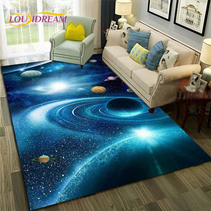 Area Rug Kids Room 3D Universe Galaxy Living Rug - Area Rug - LOUSIDREAM - Mad Fly Essentials