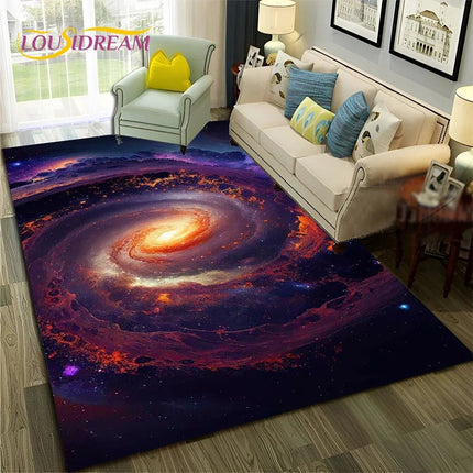 Area Rug Kids Room 3D Universe Galaxy Living Rug - Area Rug - LOUSIDREAM - Mad Fly Essentials