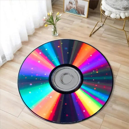 Area Rug Retro Audio Record Circular Bedroom Floor Mat - Area Rug - Metal-Age - Mad Fly Essentials