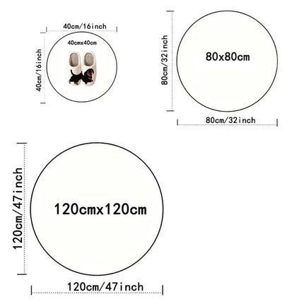 Area Rug Retro Audio Record Circular Bedroom Floor Mat - Area Rug - Metal-Age - Mad Fly Essentials