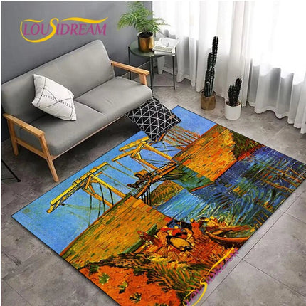 Area Rug Van Gogh Starry Night Living Home Rug - Area Rug - LOUSIDREAM - Mad Fly Essentials