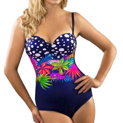 Askate Women Fashion Floral Tankini Plus Beach Wear Apparel Swimwear Set - Swimwear Set - ASKATE - Mad Fly Essentials