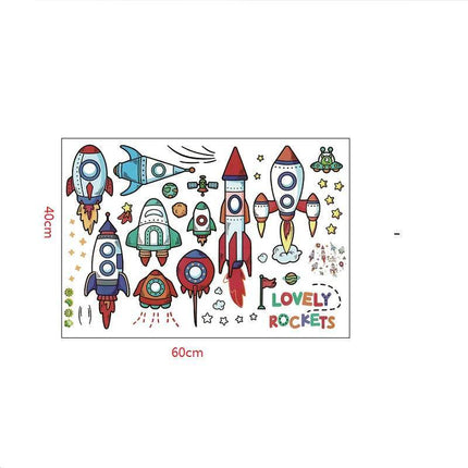 Astronaut Moon Planets Mural 3D Wall Sticker - 3D Wall Sticker - FEISITA - Mad Fly Essentials