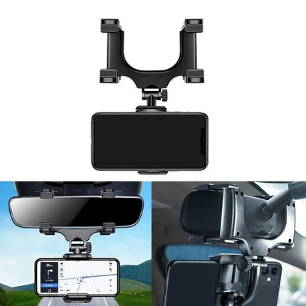 Auto Essentials 360 Rearview Mirror Mount Cellphone Bracket - Auto Essentials - HVLMHA - Mad Fly Essentials