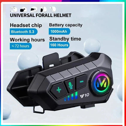 Auto Essentials Bluetooth Motorcycle Intercom Noise-Reduction Headset - Auto Essentials - Autoeye - Mad Fly Essentials