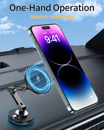 Auto Essentials Magnetic Car Phone Holder Wireless Charger for iPhone - Auto Essentials - HVLMHA - Mad Fly Essentials