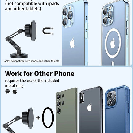 Auto Essentials Magnetic Car Phone Holder Wireless Charger for iPhone - Auto Essentials - HVLMHA - Mad Fly Essentials
