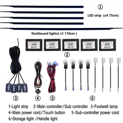 Auto Essentials RGB LED Rainbow Remote Interior Lighting - Auto Essentials - Guadsun - Mad Fly Essentials