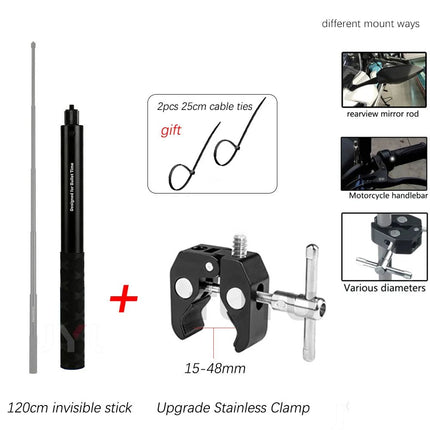 Auto Essentials Tuyu Motorcycle Handlebar Selfie Stick Accessories - Auto Essentials - TUYU - Mad Fly Essentials