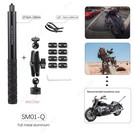 Auto Essentials Tuyu Motorcycle Handlebar Selfie Stick Accessories - Auto Essentials - TUYU - Mad Fly Essentials