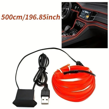 Auto LED Light 5M Car El Wire LED USB Flexible Interior Lights - Auto LED Light - BDJ - Mad Fly Essentials