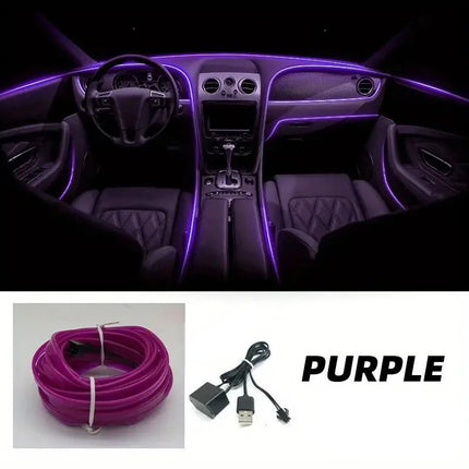 Auto LED Light 5M Car El Wire LED USB Flexible Interior Lights - Auto LED Light - BDJ - Mad Fly Essentials
