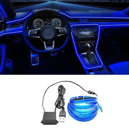 Auto LED Light 5M Car El Wire LED USB Flexible Interior Lights - Auto LED Light - BDJ - Mad Fly Essentials