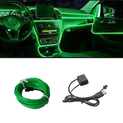 Auto LED Light 5M Car El Wire LED USB Flexible Interior Lights - Auto LED Light - BDJ - Mad Fly Essentials