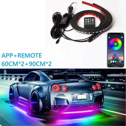 Auto LED Light Car Underglow Neon RGB App Exterior Lights - Auto LED Light - RXZ - Mad Fly Essentials
