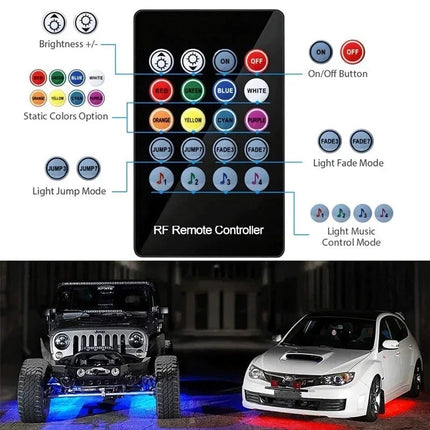 Auto LED Light Car Underglow Neon RGB App Exterior Lights - Auto LED Light - RXZ - Mad Fly Essentials