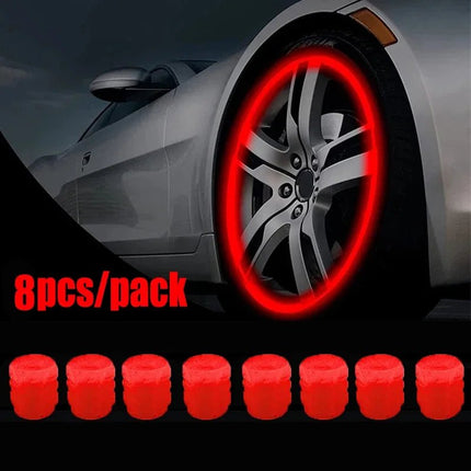 Auto LED Light Luminous Fluorescent Car Tire Valve Caps - Auto LED Light - Kiend - Mad Fly Essentials