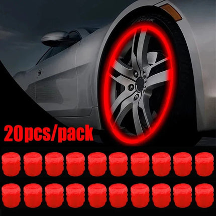Auto LED Light Luminous Fluorescent Car Tire Valve Caps - Auto LED Light - Kiend - Mad Fly Essentials