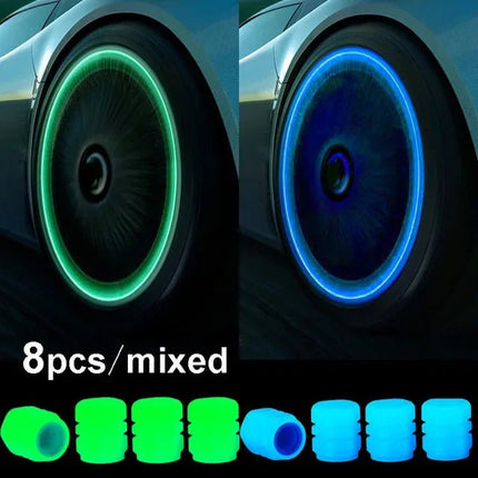 Auto LED Light Luminous Fluorescent Car Tire Valve Caps - Auto LED Light - Kiend - Mad Fly Essentials