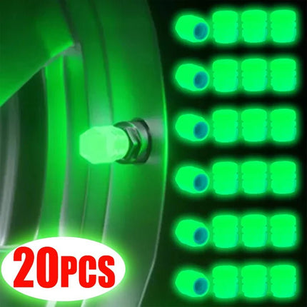 Auto LED Light Luminous Fluorescent Car Tire Valve Caps - Auto LED Light - Kiend - Mad Fly Essentials