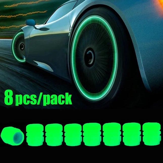Auto LED Light Luminous Fluorescent Car Tire Valve Caps - Auto LED Light - Kiend - Mad Fly Essentials