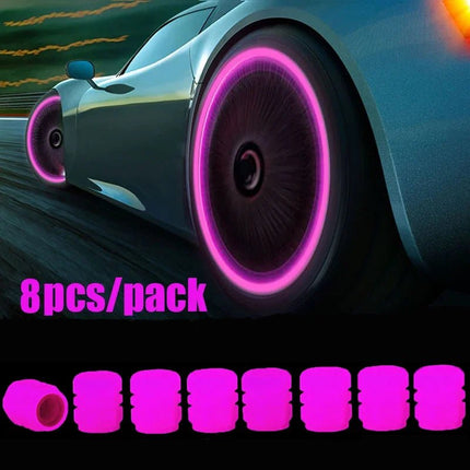 Auto LED Light Luminous Fluorescent Car Tire Valve Caps - Auto LED Light - Kiend - Mad Fly Essentials