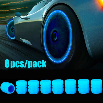 Auto LED Light Luminous Fluorescent Car Tire Valve Caps - Auto LED Light - Kiend - Mad Fly Essentials