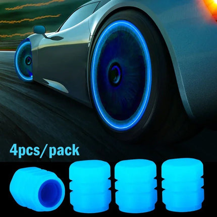 Auto LED Light Luminous Fluorescent Car Tire Valve Caps - Auto LED Light - Kiend - Mad Fly Essentials