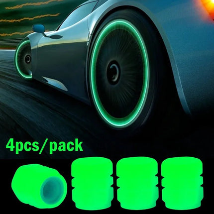 Auto LED Light Luminous Fluorescent Car Tire Valve Caps - Auto LED Light - Kiend - Mad Fly Essentials