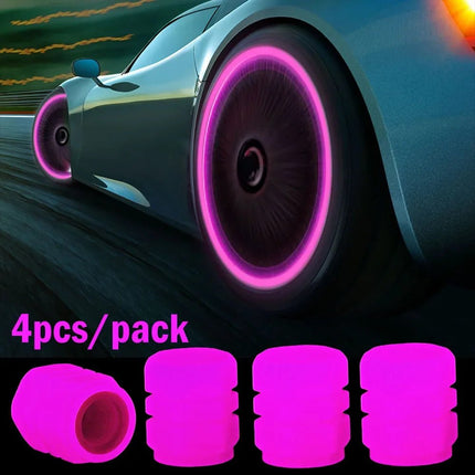 Auto LED Light Luminous Fluorescent Car Tire Valve Caps - Auto LED Light - Kiend - Mad Fly Essentials