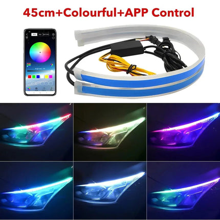 Auto LED Light RGB Remote APP DRL Strip Hood Decor - Auto LED Light - Kiend - Mad Fly Essentials