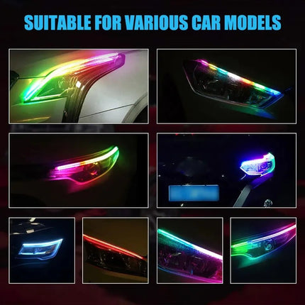 Auto LED Light RGB Remote APP DRL Strip Hood Decor - Auto LED Light - Kiend - Mad Fly Essentials