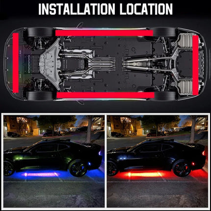 Auto LED Light Underglow Strip Light RGB APP Control - Auto LED Light - RXZ - Mad Fly Essentials